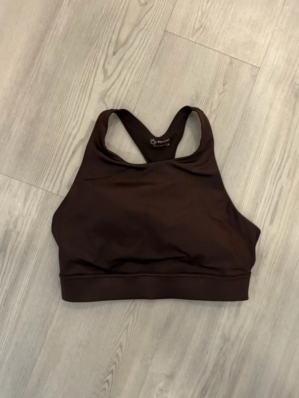 Aerie Brown Racerback Crop Sports Bra